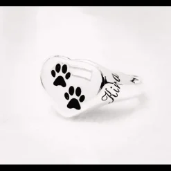ALBAGIOIELLI - Anello a cuore cane/gatto personalizzato
