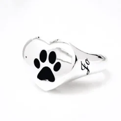 ALBAGIOIELLI - Anello a cuore cane/gatto personalizzato