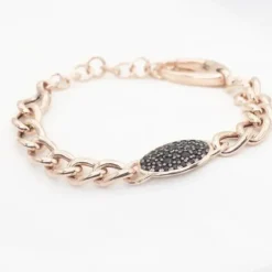 ALISEI - Bracciale groumetta con ovale pavè