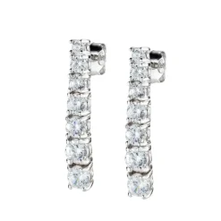Amen - Orecchini Tennis Zirconi Bianchi