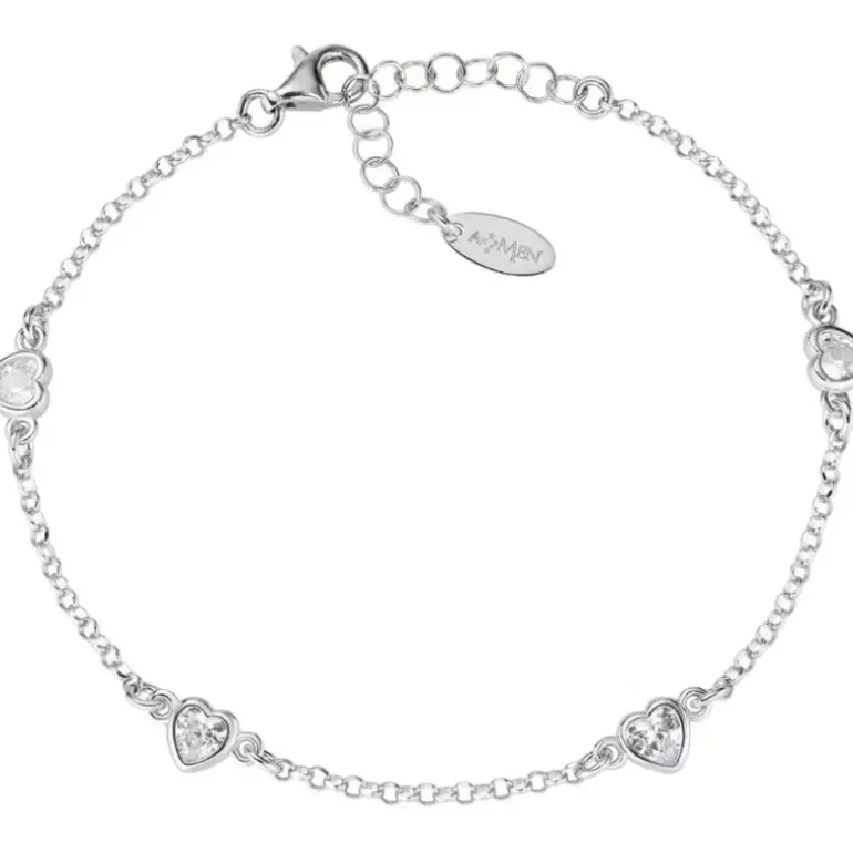 Amen - Bracciale Cuori Zirconati