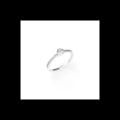 Amen Anello con zirconi bianchi e Croce