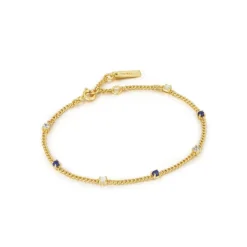 ANIA HAIE - Bracciale a catena in oro con lapislazzuli