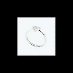 Anihma - ANELLO TRIANGOLO PAVÉ - ARGENTO