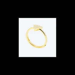 Anihma - ANELLO TRIANGOLO PAVÉ - ORO