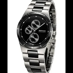 Bering Orologio Classic argento spazzolato/ceramica nera