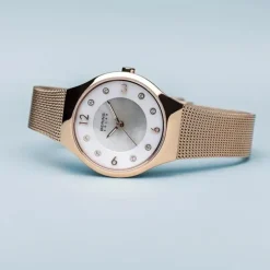 Bering Orologio Solar oro rosa brilliante