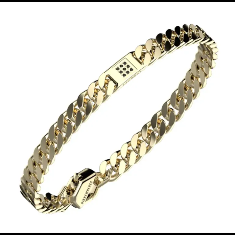Bikkembergs - Bracciale Skin in Acciaio e Diamanti