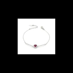 Boccadamo - Bracciale con cristallo centrale rubino e inserti rigidi di zirconi