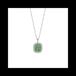 BOCCADAMO - Collana con quadrato pendente verde smeraldo