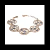 Boccadamo - Bracciale cerchi placcato oro rosa con cristalli crystal, denim blue e golden