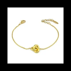 Boccadamo Bracciale placcato oro giallo con doppio nodo centrale