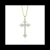 Boccadamo - Collana placcata oro giallo con croce trilobata di zirconi