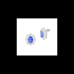 Boccadamo - Orecchini a lobo con cristallo tanzanite e corona di zirconi