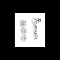 Boccadamo - Orecchini pendenti con cristalli bianchi circondati da zirconi