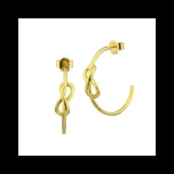 Boccadamo Orecchini placcati oro giallo a cerchio con simbolo dell'infinito