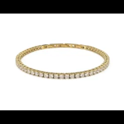 Boccadamo - Bracciale tennis color oro con zirconi bianchi medi