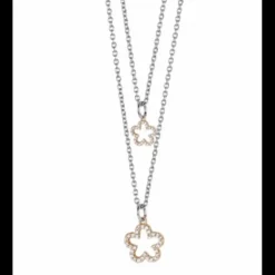 BOCCADAMO - Collana doppio filo degradè con fiori pendenti e zirconi