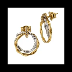 Boccadamo - Orecchini con cerchi torchon pendenti