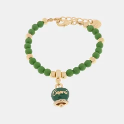 BySimon - Bracciale in Metallo Con campanella portafotuna Capri