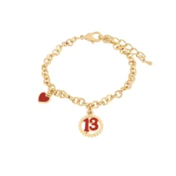 BySimon - Bracciale in Metallo con numero 13