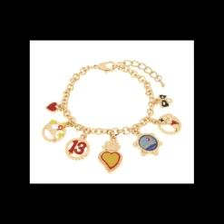 BySimon - Bracciale in Metallo con Cuore Sacro, Vesuvio, San Gennaro, Maschera, 13