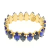 BYSIMON - Bracciale in Metallo con cristalli nelle sfumature del blu