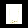 BYSIMON - Collana con infinito liscio e cuoricino