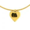 BySimon - Collana in Acciaio semi rigida con ciodolo a cuore