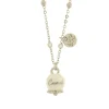 BYSIMON -Collana in Metallo con campanella bianca scritta capri