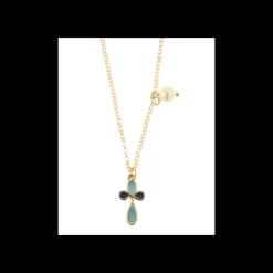 BYSIMON - Collana in Metallo con pendente a forma di croce