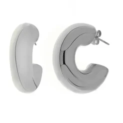 BySimon - Orecchini in Acciaio a cerchio liscio