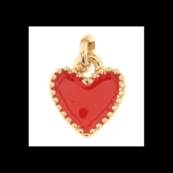 BYSIMON - PENDENTE in Metallo cuore impreziosito da smalti colorati
