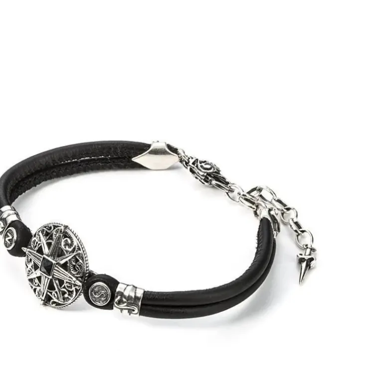 Cesare Paciotti Bracciale uomo gioielli Black Compass