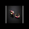 CHIARA FERRAGNI - ORECCHINI DONNA CERCHI HOOP NEON CON SMALTO ROSA
