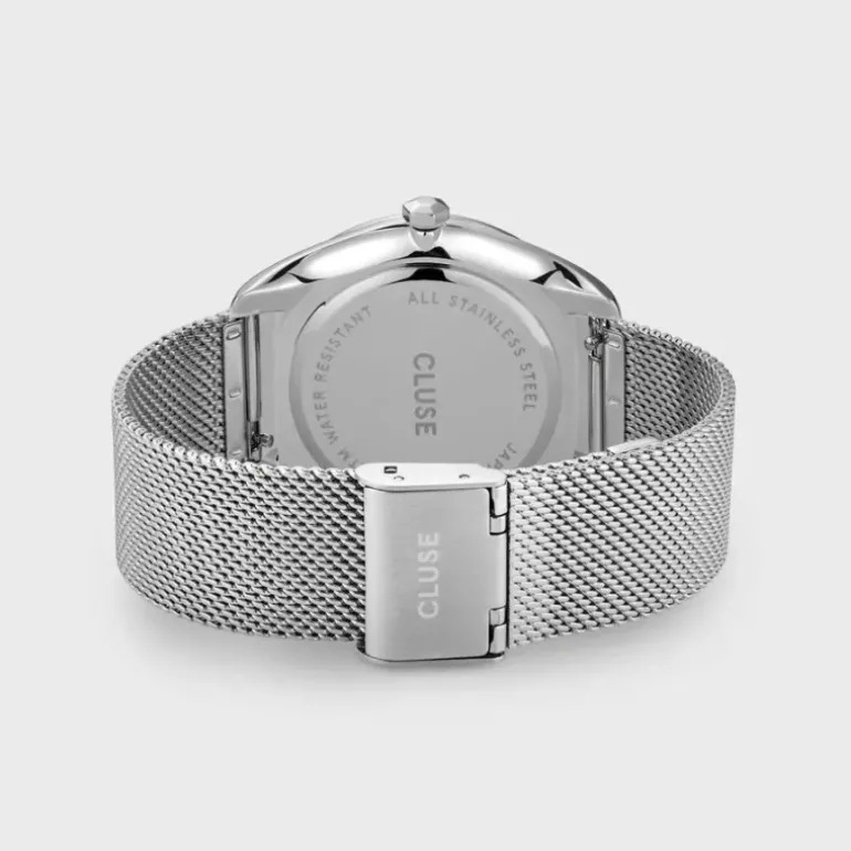 Cluse - Orologio Féroce Mesh White, Silver Colour
