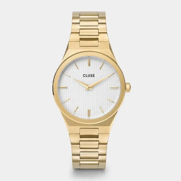 Cluse - Orologio Vigoureux Steel White, Gold Colour