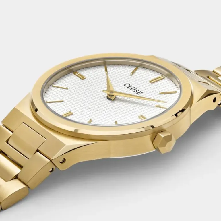 Cluse - Orologio Vigoureux Steel White, Gold Colour