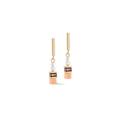 Coeur de Lion - Orecchini GeoCUBE Mini Fusion Pearls Apricot Crush