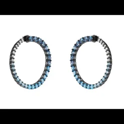 Dago - Orecchini "Creole" Sfumati Grandi Blu