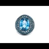 DAGO - Anello Pavè Pietra Ovale Azzurro