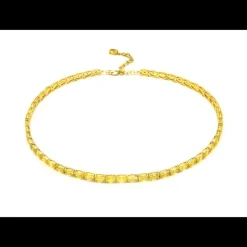 DAGO - Collana Girocollo Tennis Giallo