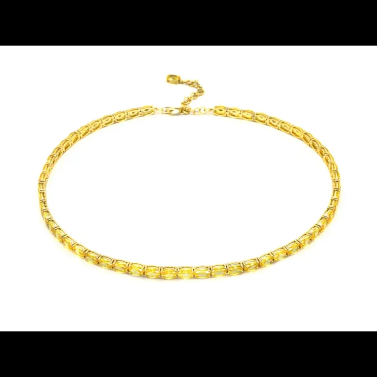 DAGO - Collana Girocollo Tennis Giallo