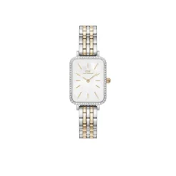 Daniel Wellington - OROLOGIO QUADRO LUMINE BEZEL 5-LINK TWO-TONE MOP