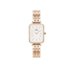 Daniel Wellington - OROLOGIO QUADRO LUMINE BEZEL 5-LINK MELROSE
