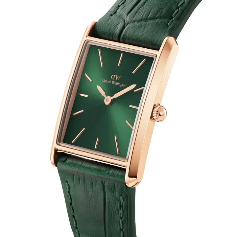 Daniel Wellington - OROLOGIO BOUND CROCODILE EMERALD SUNRAY ROSE GOLD