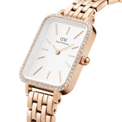 Daniel Wellington - OROLOGIO QUADRO LUMINE BEZEL 5-LINK MELROSE