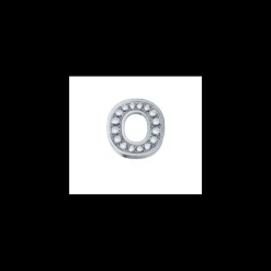 Elements Elemento lettera o in oro bianco e diamanti