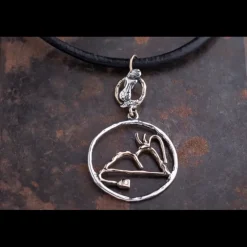 ERES DESIGN - Collana con ciondolo Vesuvio con Partenope di spalle bicolor