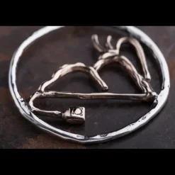 ERES DESIGN - Collana con ciondolo Vesuvio con Partenope di spalle bicolor